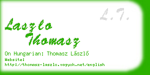 laszlo thomasz business card