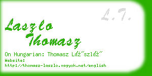 laszlo thomasz business card